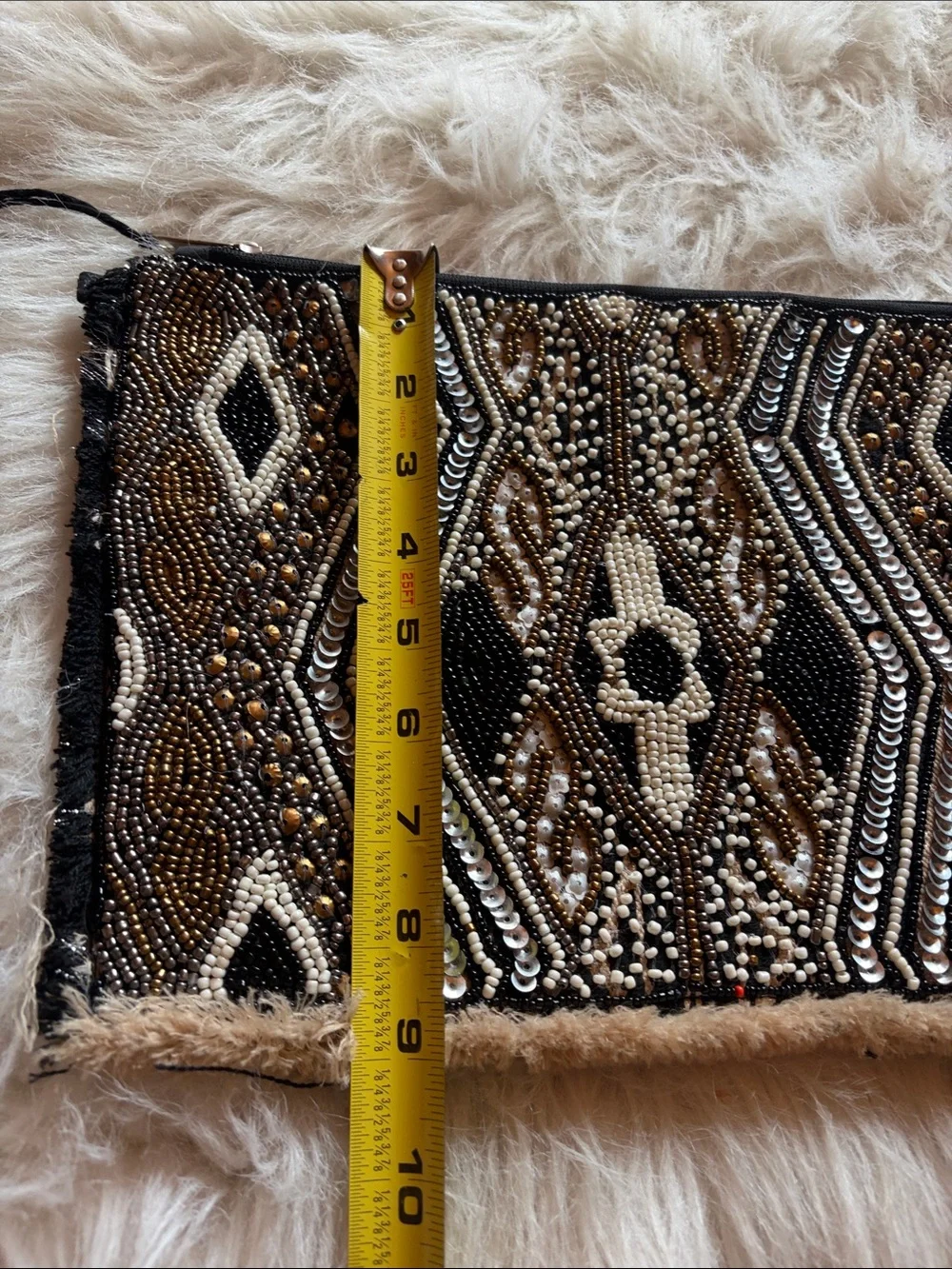Beaded Tribal Pattern Clutch